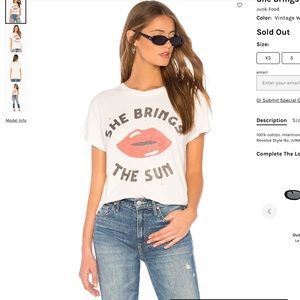 Junk Food She Brings The Sun Tee